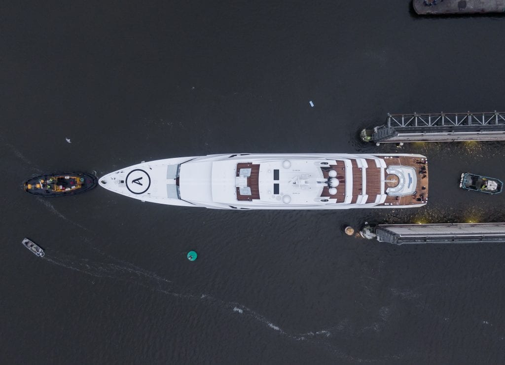 Superyacht AVANTAGE - Lurssen yacht launch 2020