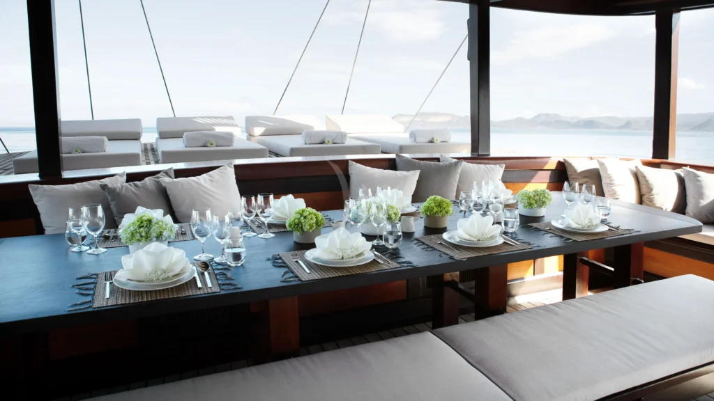 Main deck dining table