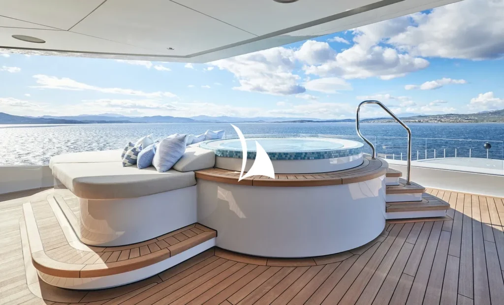 Owner's deck jacuzzi - forward