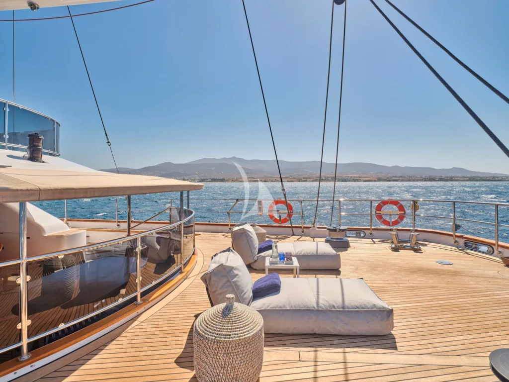 Aft deck lounge area