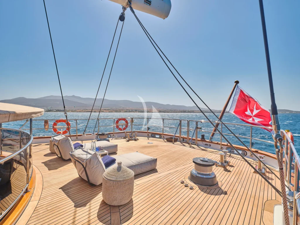Aft deck lounge area