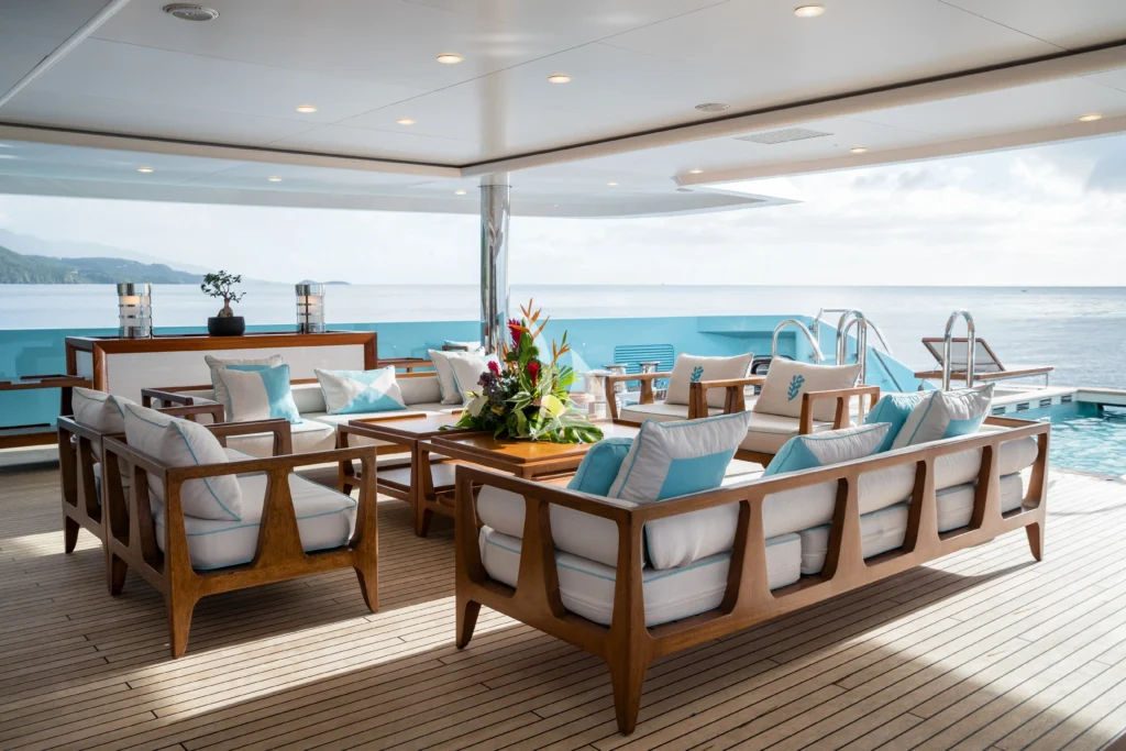 Main deck shade seating area