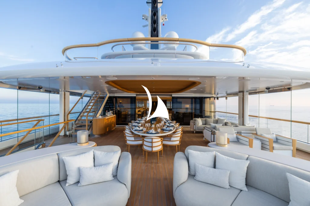 Owner's deck exterior dining area and lounge
