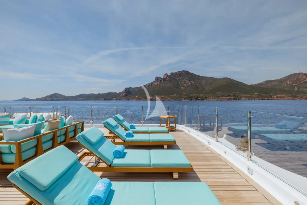 Sun deck lounging