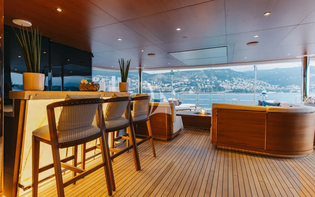 Main deck aft, enjoy the bar