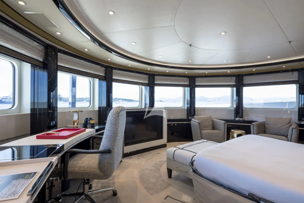 The observatory in the master cabin converts in a separate cabin