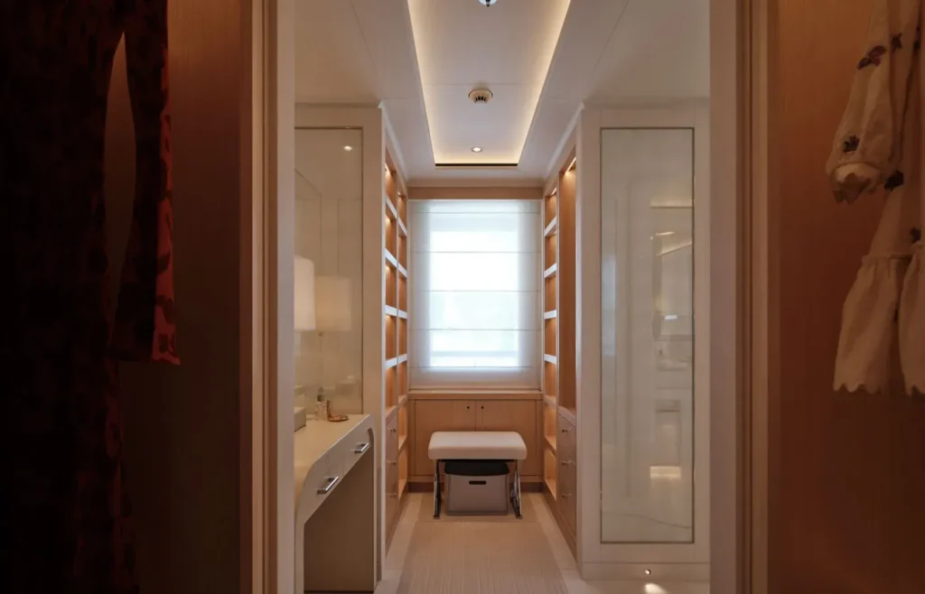 Master stateroom dressing area