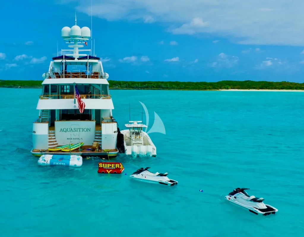 At anchor with toys